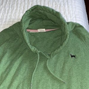 Green cow neck long sleeve black dog sweatshirt